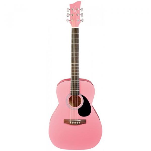Jay Turser JJ-43 Series 3/4 Size Acoustic Guitar Pink #1 image