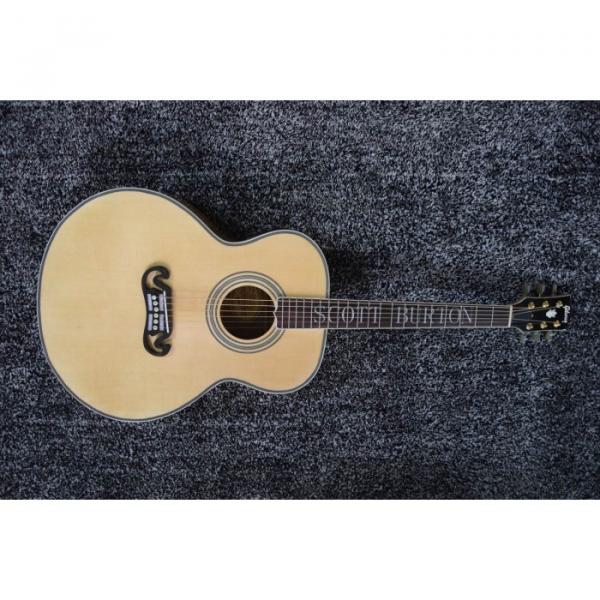 Custom SJ200 Project Real Wood Spruce Top Acoustic Electric Guitar Fishman EQ Inlayed Name #1 image