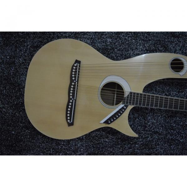 Custom Shop Natural Double Neck Harp Acoustic Guitar #1 image