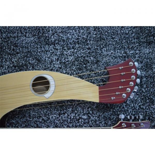 Custom Shop Natural Double Neck Harp Acoustic Guitar #4 image