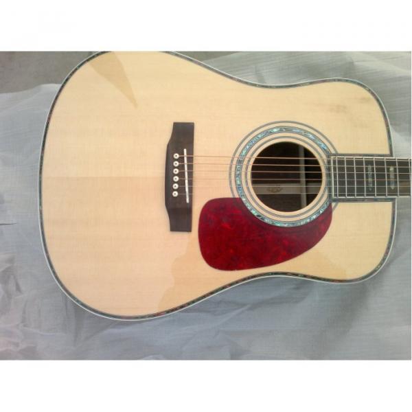 Custom Shop CMF Natural Acoustic Guitar Sitka Solid Spruce Top With Ox Bone Nut &amp; Saddler #1 image