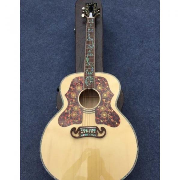 Custom Shop 6 String J200 Abalone Tree of Life Inlay Solid Spruce Acoustic Guitar #1 image