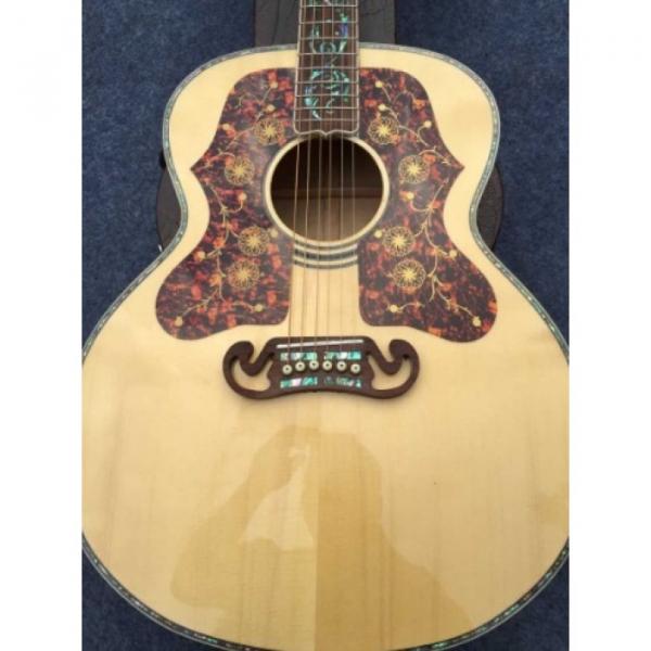 Custom Shop 6 String J200 Abalone Tree of Life Inlay Solid Spruce Acoustic Guitar #5 image