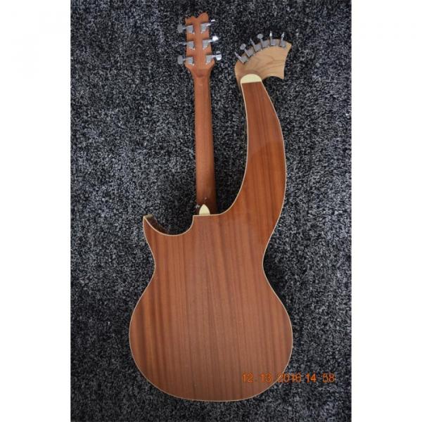 Custom Built 6 6 8 String Acoustic Electric Double Neck Harp Guitar #5 image