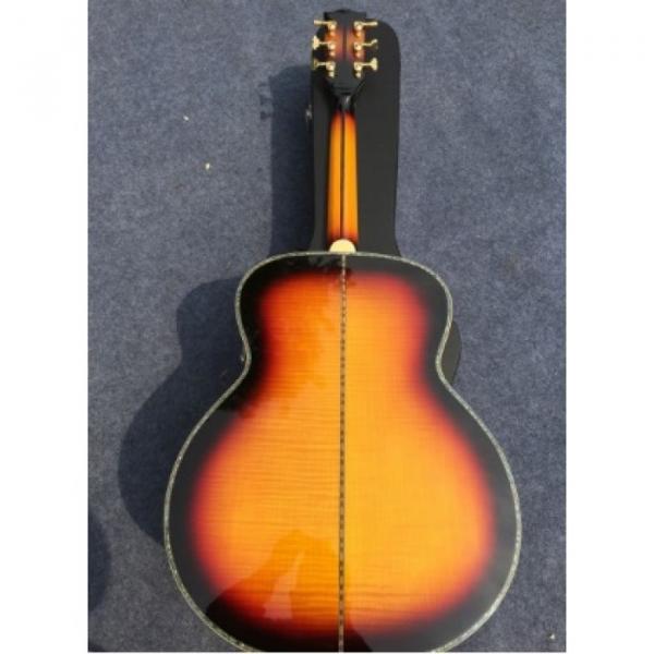 Custom J200 6 Strings Sunset Burst Acoustic Guitar Real Abalone #4 image
