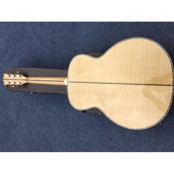 Custom J200 6 Strings Natural Acoustic Guitar Real Abalone #5 image