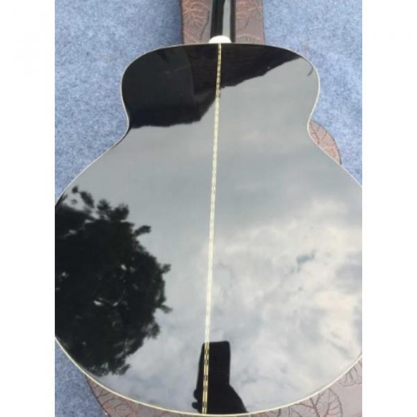 Custom J180 6 Strings Black Star Inlays Acoustic Guitar #2 image