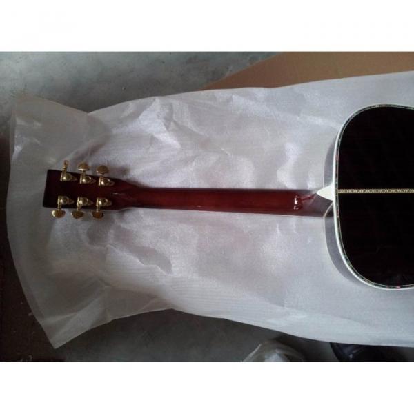 Custom 41 Inch Sitka Solid Spruce Top With Ox Bone Nut &amp; Saddler Acoustic Guitar #2 image