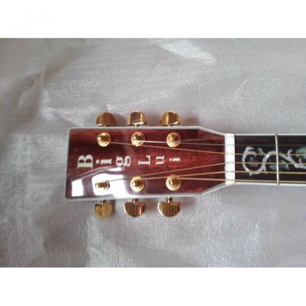 Custom 41 Inch Sitka Solid Spruce Top With Ox Bone Nut &amp; Saddler Acoustic Guitar #5 image