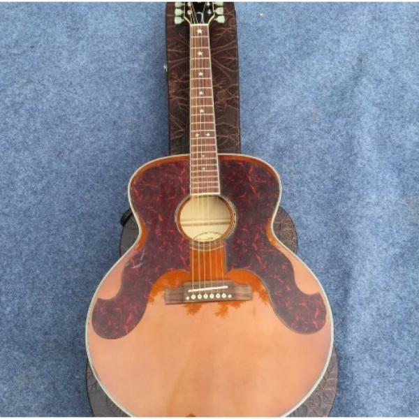Custom J180 6 Strings Amber Star Inlays Acoustic Guitar #1 image
