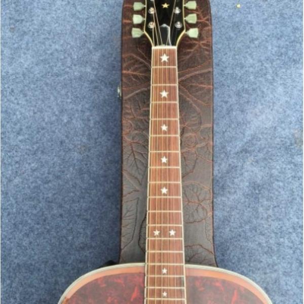 Custom J180 6 Strings Amber Star Inlays Acoustic Guitar #3 image