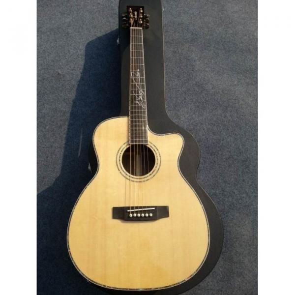 Custom  Shop Cutaway Lakewood Inlayed Signature Natural Acoustic Guitar #1 image
