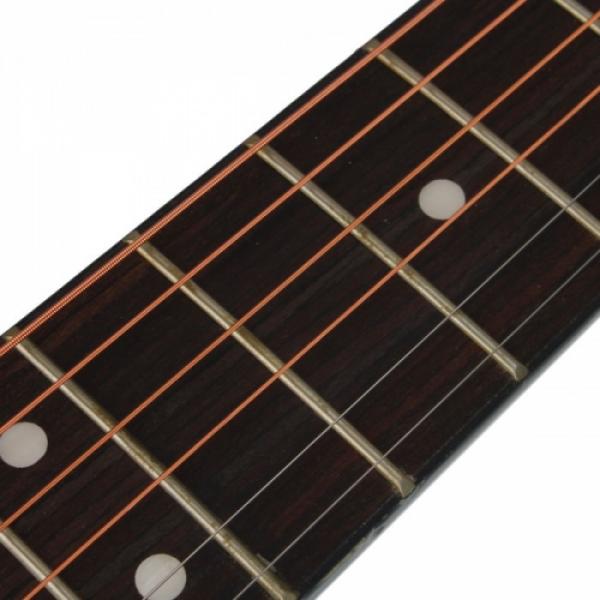 Beginner 41&quot; Folk Acoustic Wooden Guitar White #2 image