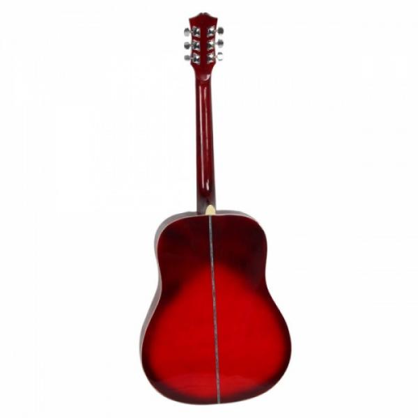 Beginner 41&quot; Folk Acoustic Wooden Guitar Red #3 image