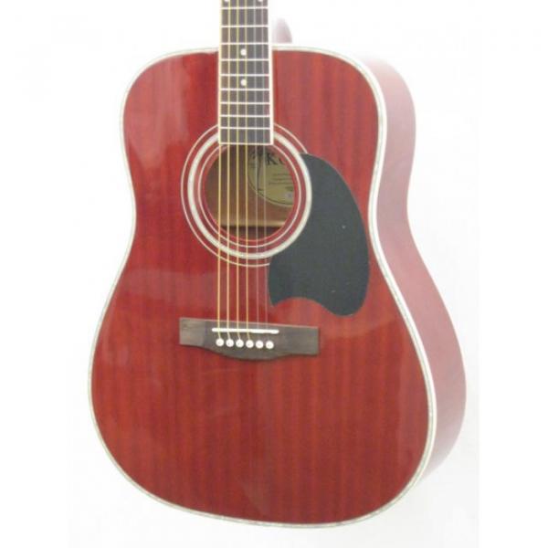 2013 Kona K216TRE Transparent Red Acoustic Electric Dreadnought Guitar #3 image