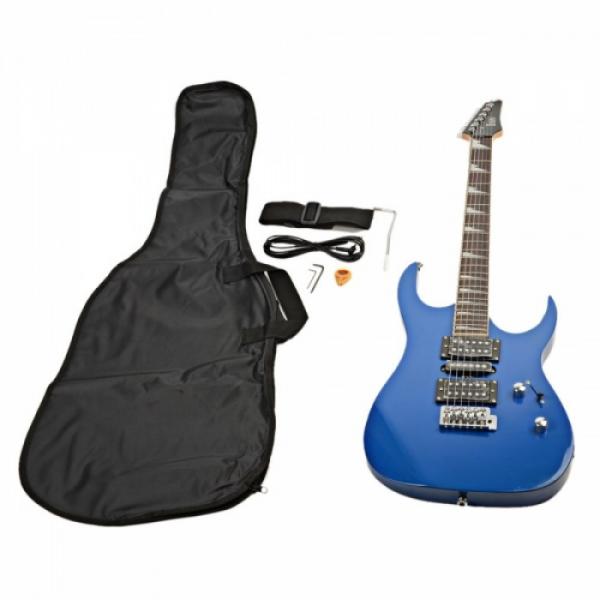 170 HSH Acoustic Pick-up Professional Electric Guitar Blue with Accessories #2 image