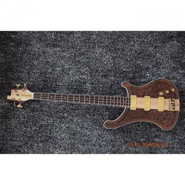 Walnut Body Lemmy Kilmister  Rickenbacker 4003 Matte Carved Natural Bass Back Strap #5 image