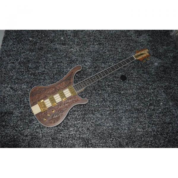 Lemmy Kilmister  Rickenbacker 4003 Matte Carved Natural Bass Back Strap with 5 String Bass Option Ash Wood #1 image