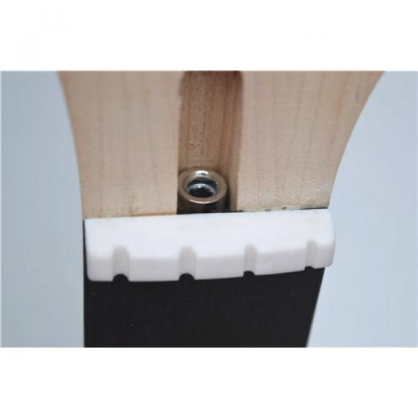 Unfinished 4 Strings Bass Through Canada Maple Neck Alder Body Ebony Fretboard #4 image