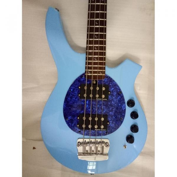 Custom  Bongo Music Man Sky Blue 4/5 String Passive Pickups Bass #1 image