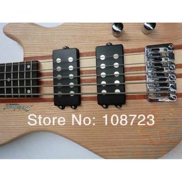 PRO Qulaity 5-String Electric Bass Guitar Ash Wood Thru Neck #4 image