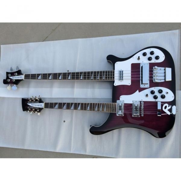 Double Neck Rickenbacker Purple 4 String Bass 12 String Guitar #4 image