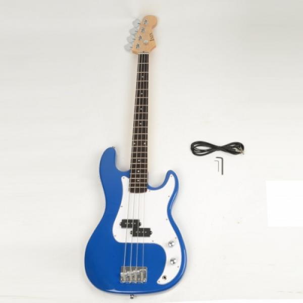 ISIN P-01 Electric Bass Guitar Blue with Power Wire Tools #1 image