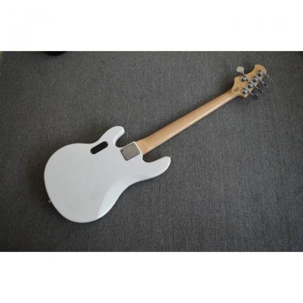 Custom White Music Man Sting Ray 5 Bass 9 V Battery Passive Pickups #2 image