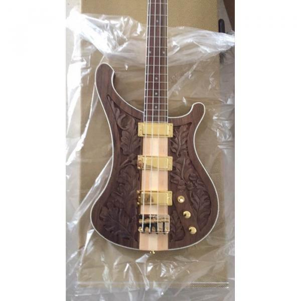Custom Walnut Body Lemmy Kilmister  Rickenbacker 4003 Matte Carved Natural Bass #1 image