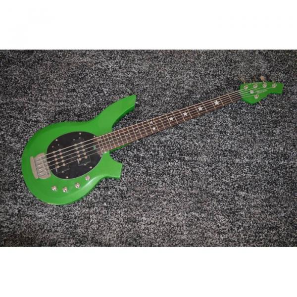 Custom Star Passive Pickups Bongo Music Man Green 5 Strings Bass #1 image