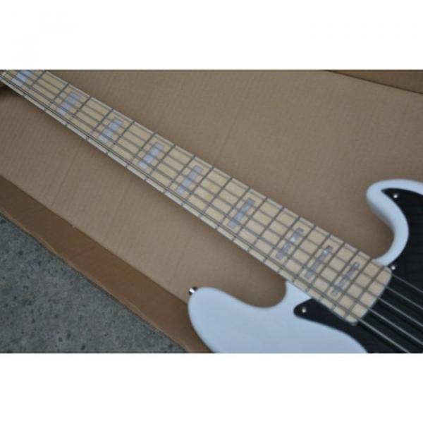 Custom Shop White Marcus Miller Signature 5 String Jazz Bass #4 image