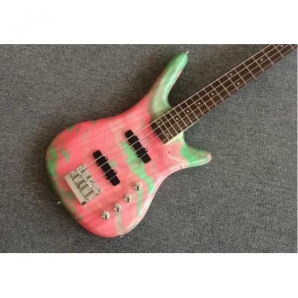 Custom Shop Warwick 4 Strings Marble Pink Green Bass #4 image