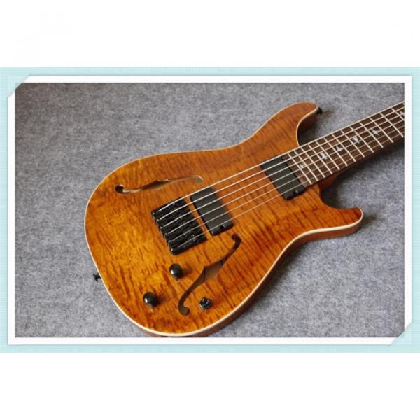 Custom Shop PRS SE 6 String Bass Brown Maple Top F Hole Hollow #4 image