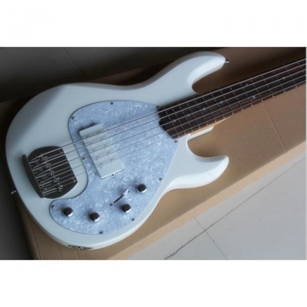 Custom Shop MusicMan Arctic White 5 Strings Electric Bass #5 image