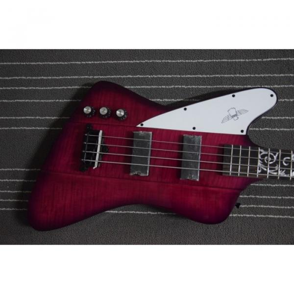 Custom Shop Firebird Pink Maple Top Left Handed 4 String Bass #1 image
