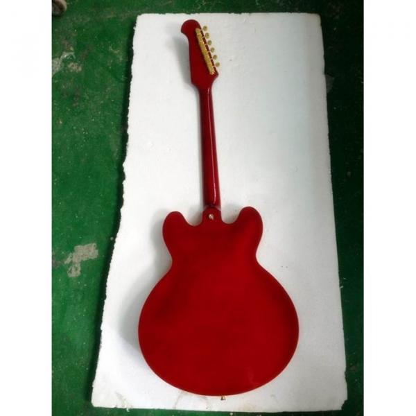 Custom Shop Fhole Red Midtown Standard 4 String Semi Hollow Bass #4 image