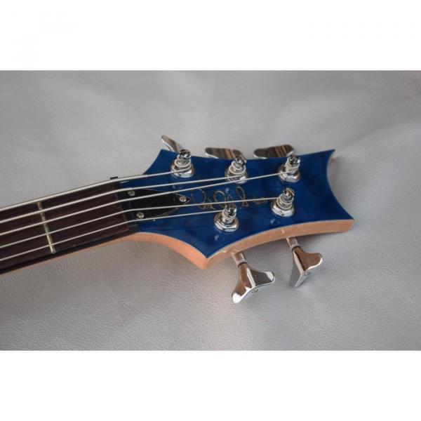 Custom Shop EMG PRS SE 5 String Bass Blue Quilted Maple Top #4 image