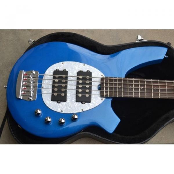 Custom Shop Blue 5 String Bongo Bass Musicman StingRay #5 image