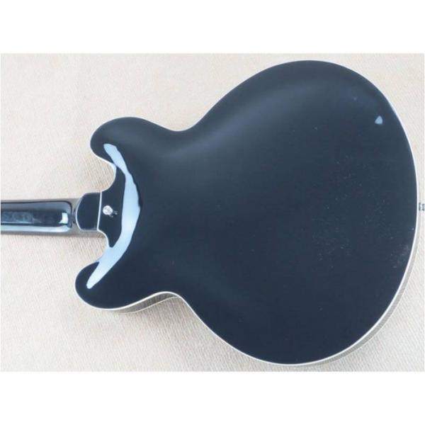 Custom Shop Black Midtown Standard 4 String Fhole Semi Hollow Bass #3 image
