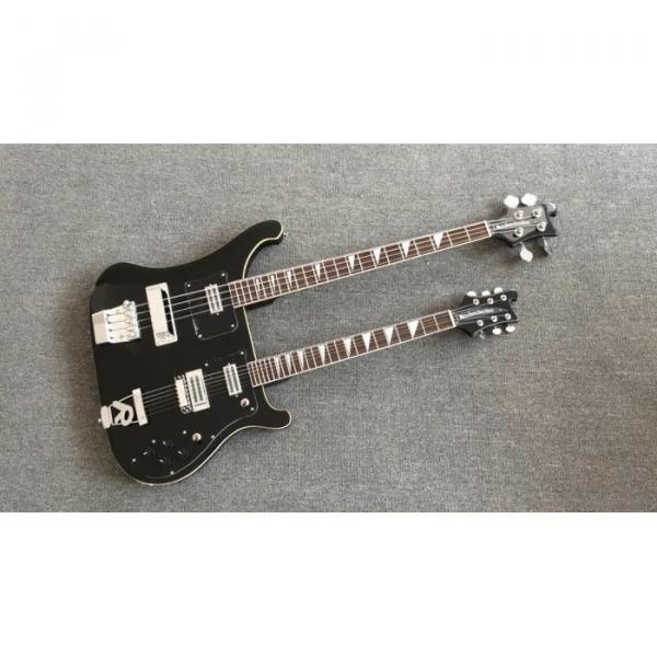 Custom Shop 4080 Double Neck Geddy Lee Black 4 String Bass 6/12 String Option Guitar #1 image