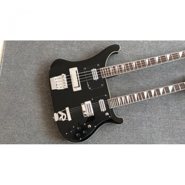 Custom Shop 4080 Double Neck Geddy Lee Black 4 String Bass 6/12 String Option Guitar #4 image