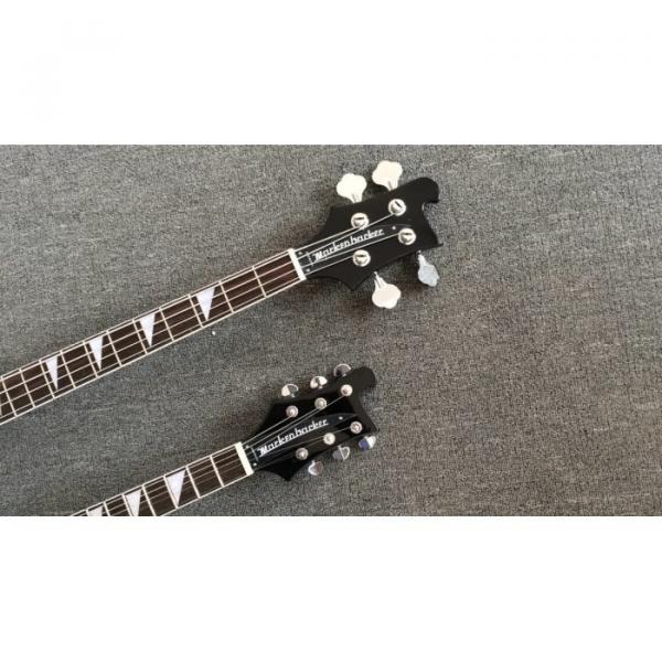 Custom Shop 4080 Double Neck Geddy Lee Black 4 String Bass 6/12 String Option Guitar #5 image