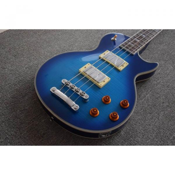 Custom Shop Ace Frehley Blue LP Quilted Maple Top 4 String Bass #1 image