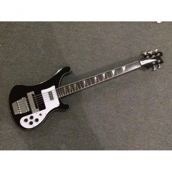 Custom Shop 4003 Jetglo Black Electric Rickenbacker 5 String Bass #1 image