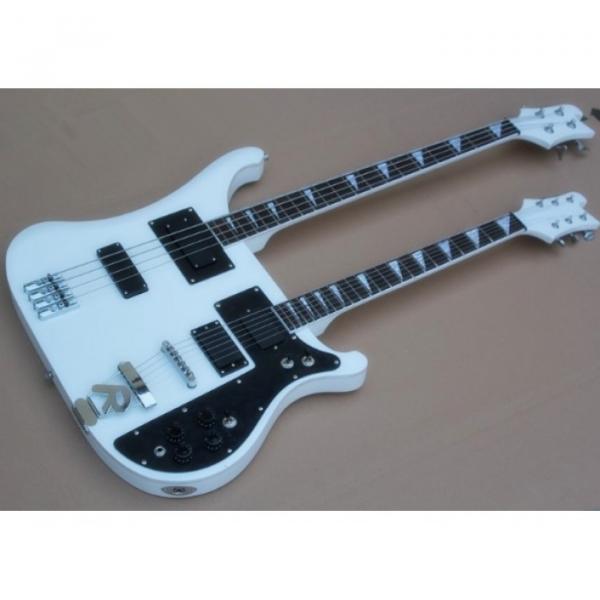 Custom Shop 4003 Double Neck White 4 String Bass 6 String Guitar #1 image