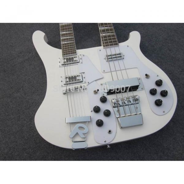 Custom Shop 4003 Double Neck White 4 String Bass 12 String Guitar #1 image