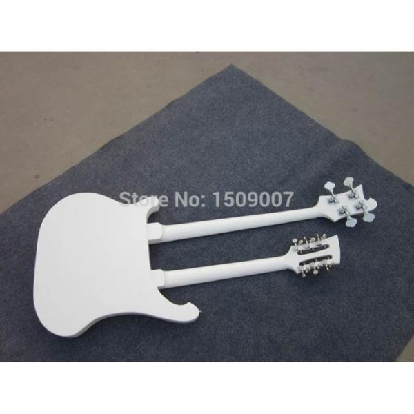 Custom Shop 4003 Double Neck White 4 String Bass 12 String Guitar #4 image