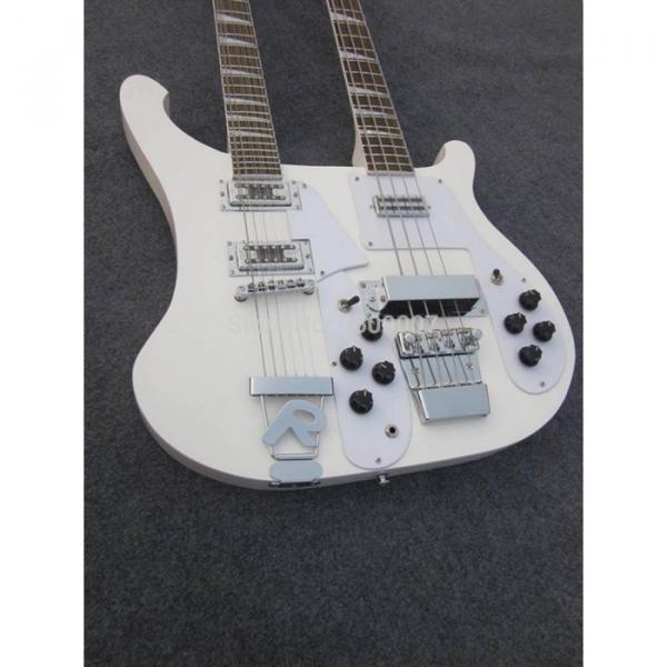 Custom Shop 4003 Double Neck White 4 String Bass 12 String Guitar #5 image