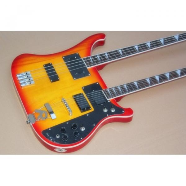 Custom Shop 4003 Double Neck Cherry Burst 4 String Bass 6 String Guitar #4 image