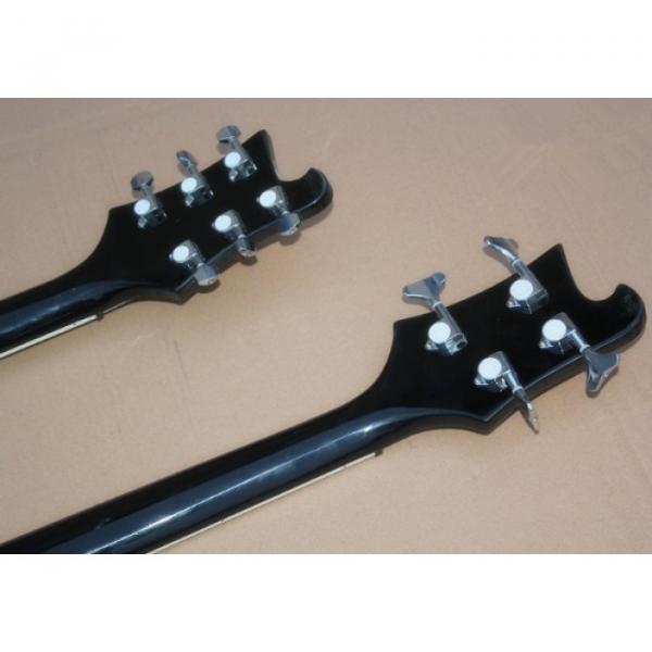 Custom Shop 4003 Double Neck Black 4 String Bass 6 String Guitar #2 image
